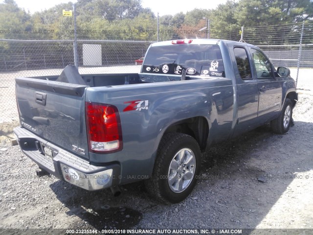 1GTR2VE7XCZ209802 - 2012 GMC SIERRA K1500 SLE BLUE photo 4