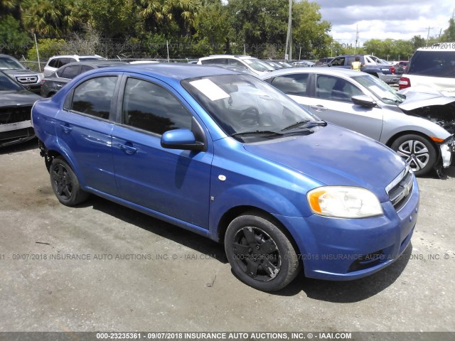 KL1TD56687B139924 - 2007 CHEVROLET AVEO LS BLUE photo 1