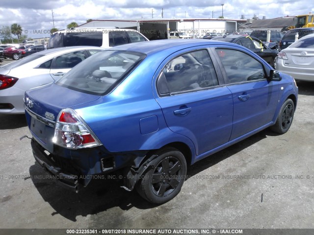 KL1TD56687B139924 - 2007 CHEVROLET AVEO LS BLUE photo 4