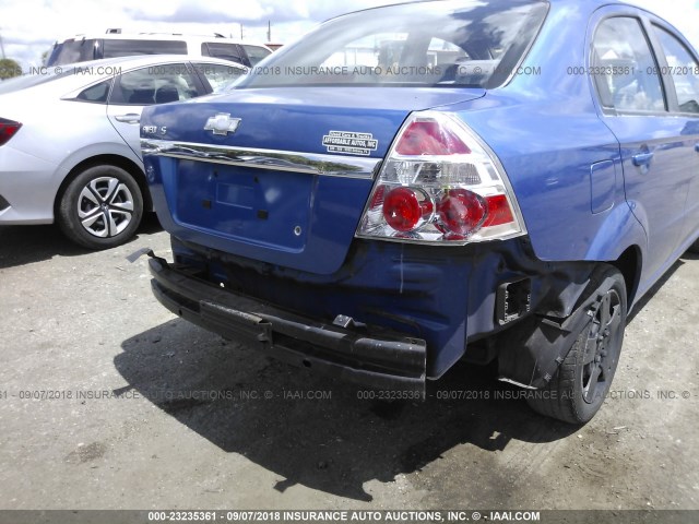 KL1TD56687B139924 - 2007 CHEVROLET AVEO LS BLUE photo 6