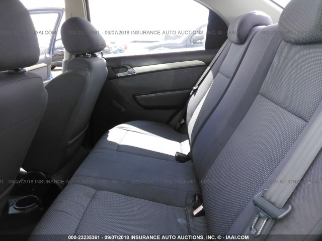 KL1TD56687B139924 - 2007 CHEVROLET AVEO LS BLUE photo 8