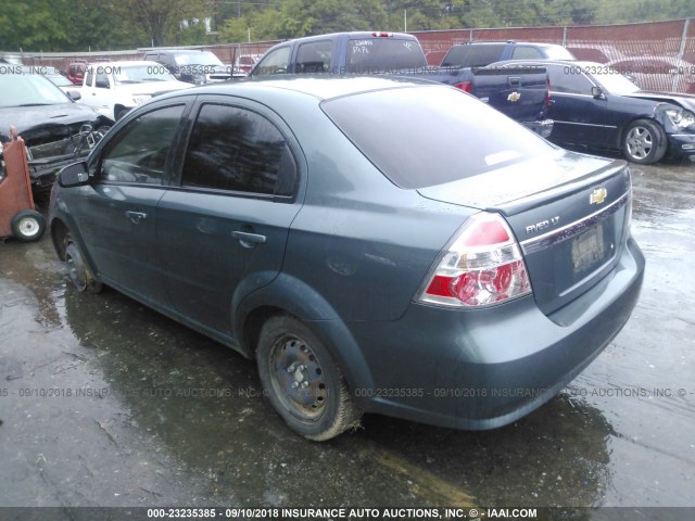 KL1TD5DE1AB125185 - 2010 CHEVROLET AVEO LS/LT 绿色 照片 3