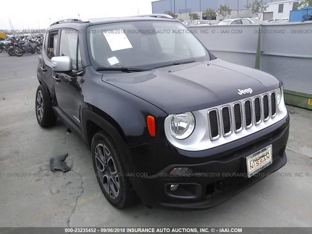 ZACCJADT3GPC83065 - 2016 JEEP RENEGADE LIMITED BLACK photo 1