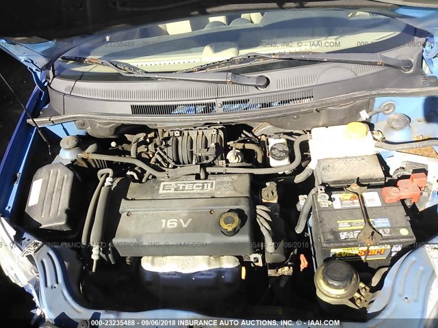 KL1TD56657B063675 - 2007 CHEVROLET AVEO LS BLUE photo 10