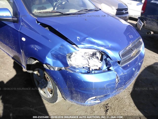 KL1TD56657B063675 - 2007 CHEVROLET AVEO LS BLUE photo 6