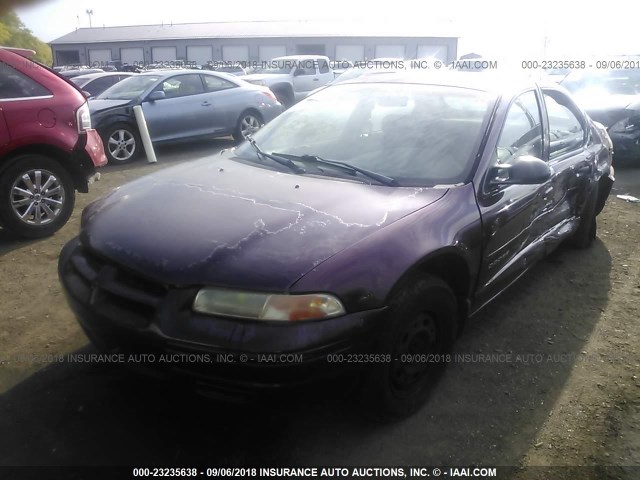 1B3EJ46X7YN213901 - 2000 DODGE STRATUS SE PURPLE photo 2