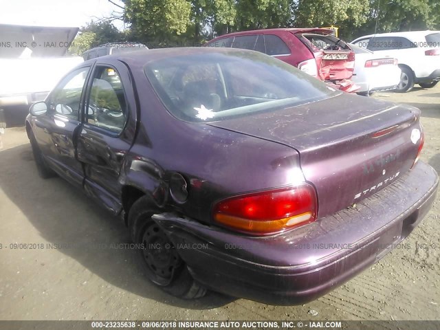 1B3EJ46X7YN213901 - 2000 DODGE STRATUS SE PURPLE photo 3