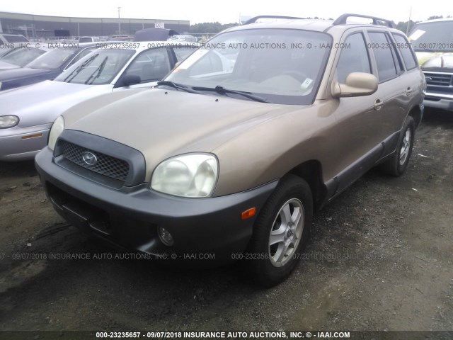 KM8SC13E43U556186 - 2003 HYUNDAI SANTA FE BEIGE photo 2