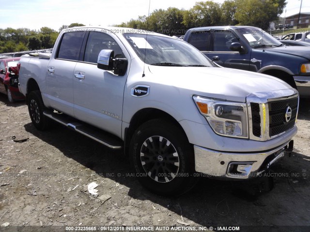 1N6AA1E56HN514927 - 2017 NISSAN TITAN SV/SL/PRO-4X/PLAT RES SILVER photo 1