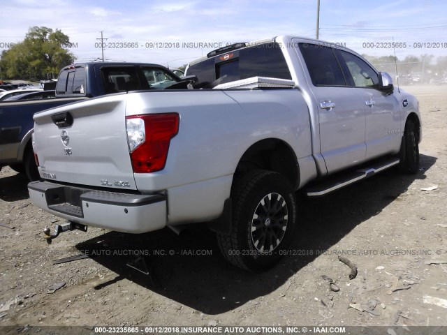 1N6AA1E56HN514927 - 2017 NISSAN TITAN SV/SL/PRO-4X/PLAT RES SILVER photo 4