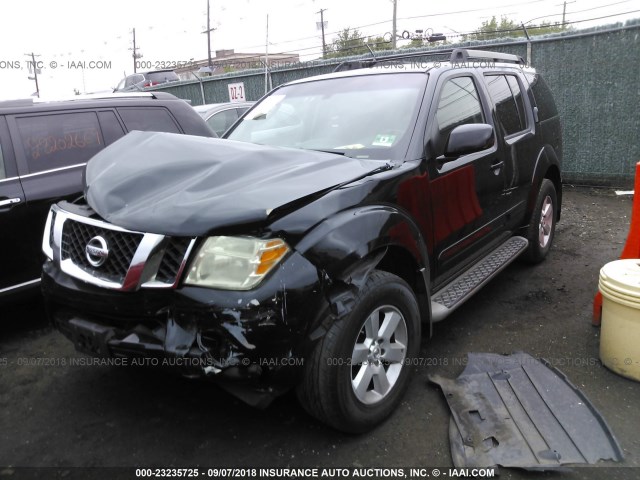 5N1AR18B58C662989 - 2008 NISSAN PATHFINDER S/LE/SE BLACK photo 2