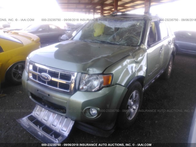 1FMCU49389KA28518 - 2009 FORD ESCAPE HYBRID GREEN photo 2