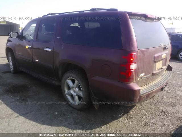 1GNFK16388J215991 - 2008 CHEVROLET SUBURBAN K1500 LS MAROON photo 3