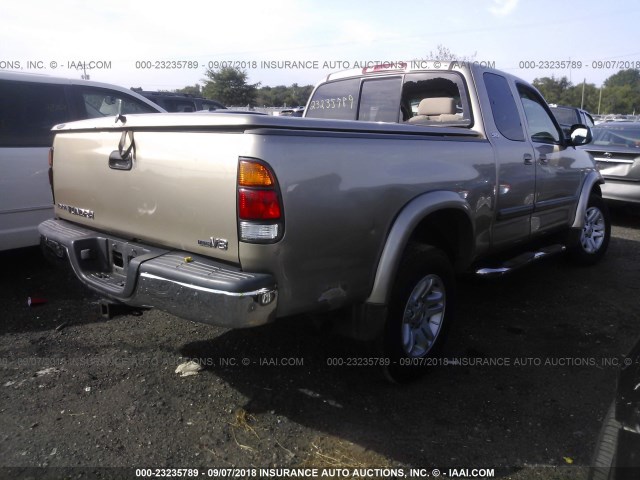 5TBBT44103S437355 - 2003 TOYOTA TUNDRA ACCESS CAB SR5 GOLD photo 4