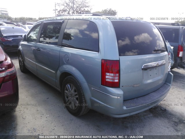 2A8HR64X28R648971 - 2008 CHRYSLER TOWN & COUNTRY LIMITED Light Blue photo 3