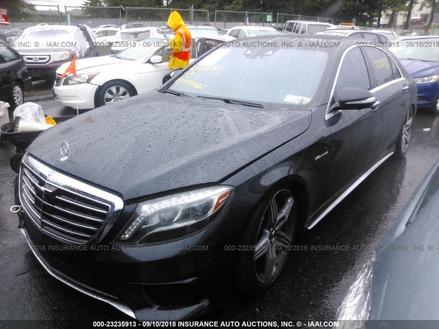 WDDUG7JB3EA033846 - 2014 MERCEDES-BENZ S 63 AMG GRAY photo 2