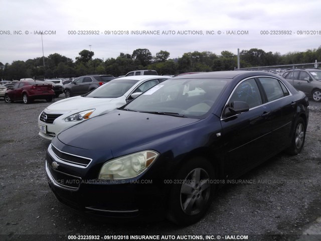 1G1ZG57B48F222310 - 2008 CHEVROLET MALIBU LS Mavi foto 2