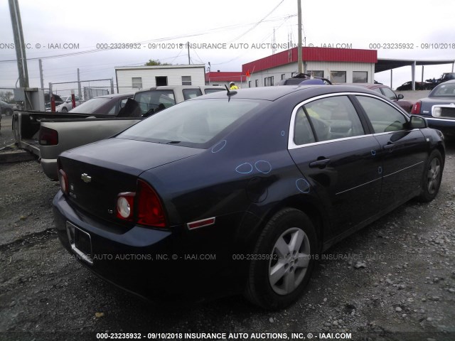 1G1ZG57B48F222310 - 2008 CHEVROLET MALIBU LS Mavi foto 4