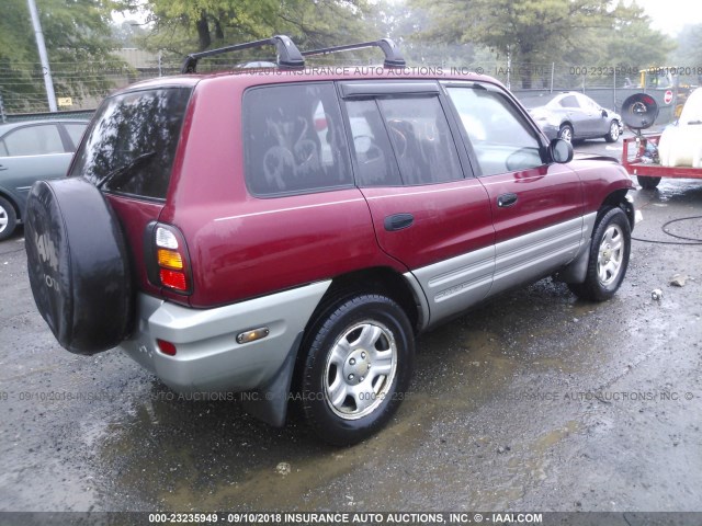 JT3HP10V4Y0234805 - 2000 TOYOTA RAV4 RED photo 4