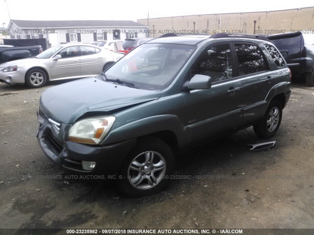 KNDJE723657065388 - 2005 KIA NEW SPORTAGE  GREEN photo 2