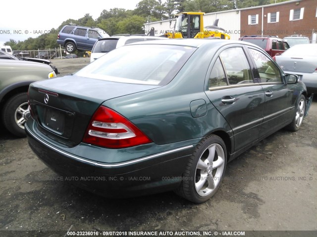 WDBRF61J21F096517 - 2001 MERCEDES-BENZ C 240 GREEN photo 4