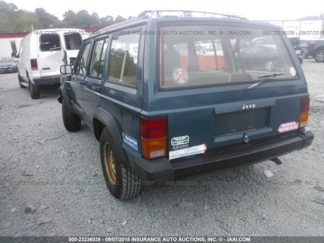 1J4FJ28S8SL541608 - 1995 JEEP CHEROKEE SE GREEN photo 3