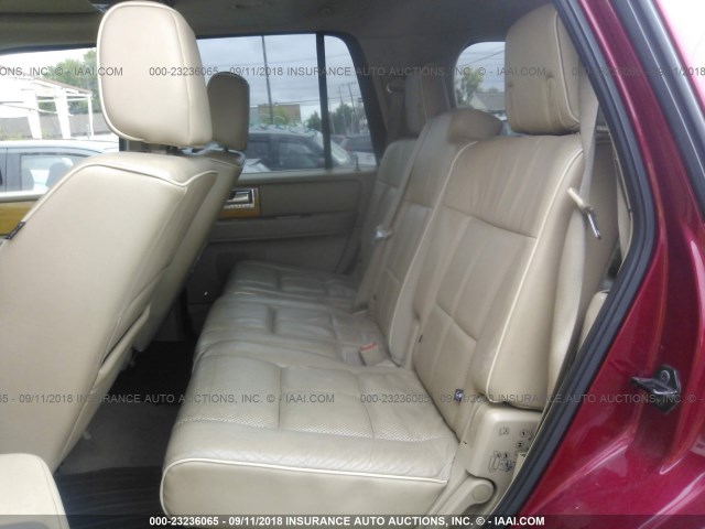 5LMFU28557LJ09114 - 2007 LINCOLN NAVIGATOR RED photo 8