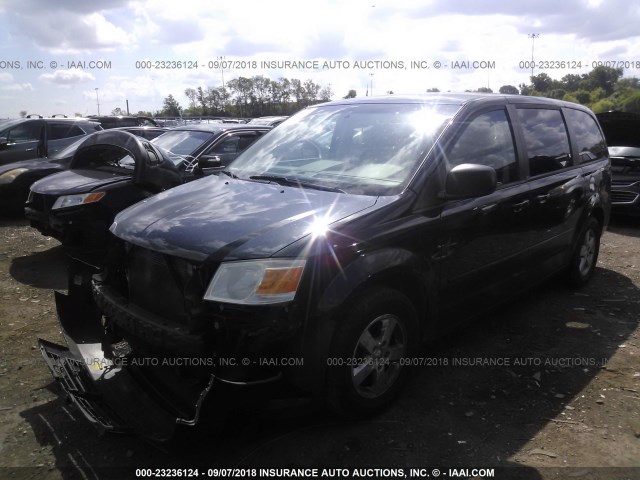 2D4RN4DE9AR138491 - 2010 DODGE GRAND CARAVAN SE GRAY photo 2