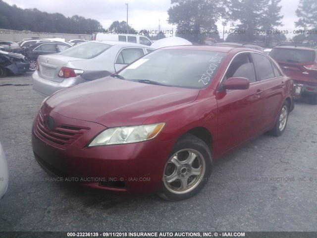 4T1BE46K08U257007 - 2008 TOYOTA CAMRY CE/LE/XLE/SE RED photo 2