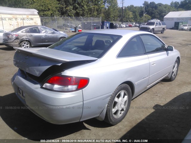 2T1CF22P91C464865 - 2001 TOYOTA CAMRY SOLARA SE/SLE SILVER photo 4