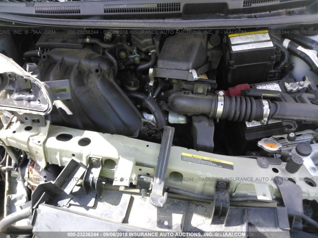 3N1CE2CP1FL387854 - 2015 NISSAN VERSA NOTE S/S PLUS/SV/SL/SR GRAY photo 10