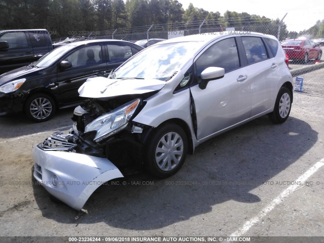 3N1CE2CP1FL387854 - 2015 NISSAN VERSA NOTE S/S PLUS/SV/SL/SR GRAY photo 2
