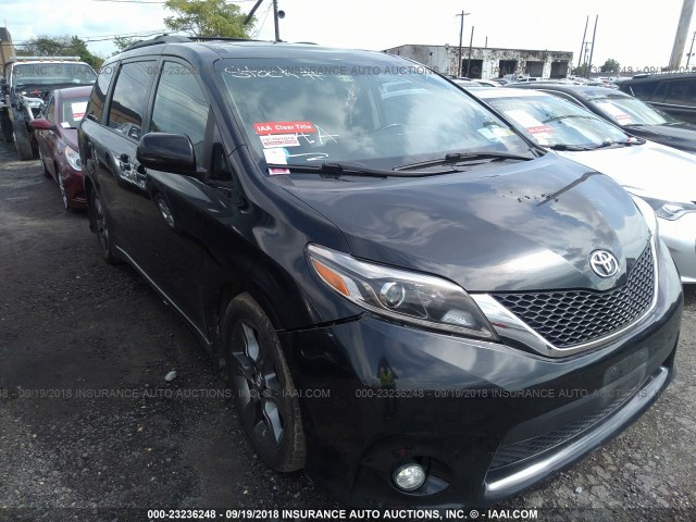 5TDXK3DC0GS739147 - 2016 TOYOTA SIENNA SE BLACK photo 1