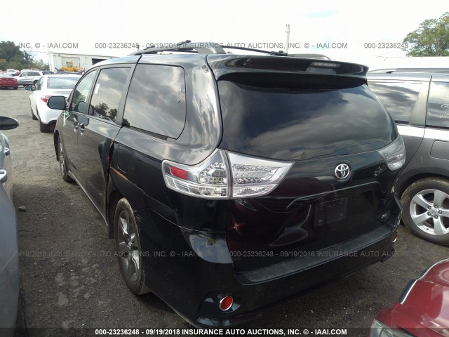 5TDXK3DC0GS739147 - 2016 TOYOTA SIENNA SE BLACK photo 3