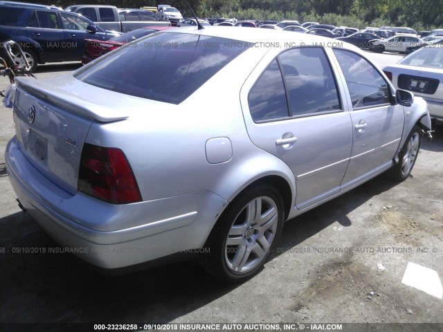 3VWTH69M33M056141 - 2003 VOLKSWAGEN JETTA GLX SILVER photo 4