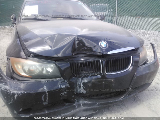 WBAVC53588FZ88720 - 2008 BMW 328 I SULEV BLACK photo 6