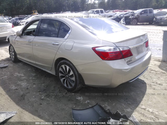 1HGCR6F58FA004245 - 2015 HONDA ACCORD HYBRID/EXL GRAY photo 3