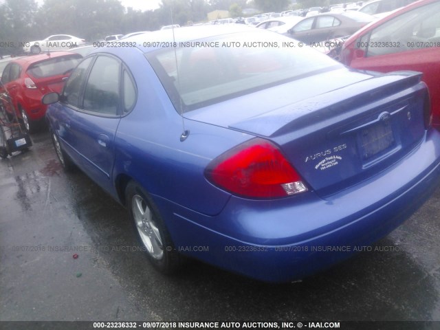 1FAFP55S43G190514 - 2003 FORD TAURUS SES BLUE photo 3