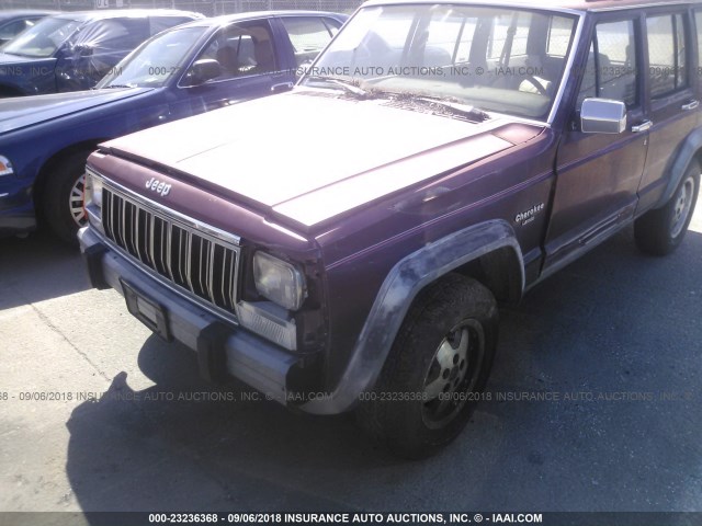 1J4FT58S3NL238770 - 1992 JEEP CHEROKEE LAREDO BURGUNDY photo 6