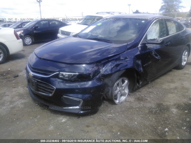 1G1ZB5ST4GF245678 - 2016 CHEVROLET MALIBU LS მუქი ლურჯი ფოტო 6