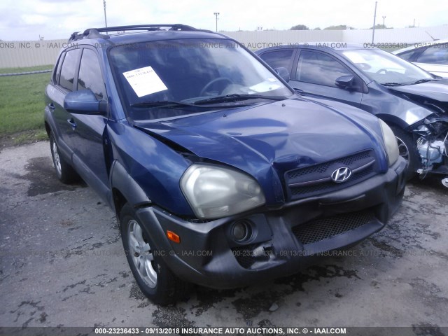 KM8JN12D76U300921 - 2006 HYUNDAI TUCSON GLS/LIMITED BLUE photo 1