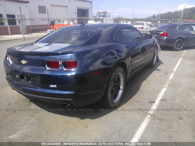 2G1FA1E34C9199427 - 2012 CHEVROLET CAMARO LS BLUE photo 4