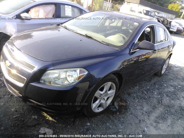 1G1ZB5EB4AF318252 - 2010 CHEVROLET MALIBU LS Mavi foto 2