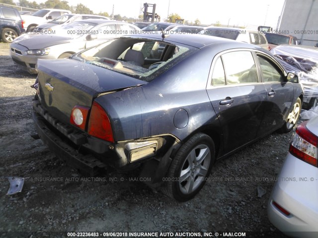 1G1ZB5EB4AF318252 - 2010 CHEVROLET MALIBU LS Mavi foto 4