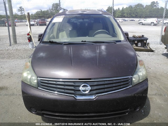 5N1BV28U17N120136 - 2007 NISSAN QUEST S/SE/SL BROWN photo 6