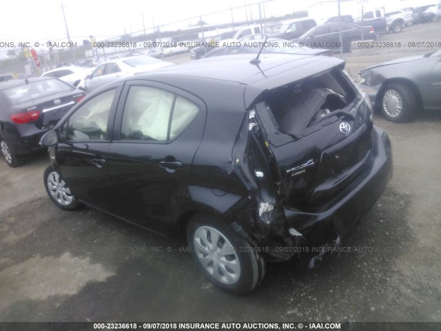 JTDKDTB39D1541831 - 2013 TOYOTA PRIUS C BLACK photo 3