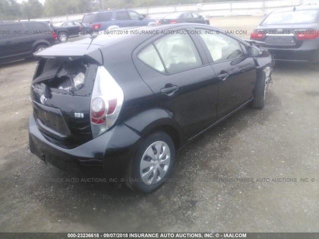 JTDKDTB39D1541831 - 2013 TOYOTA PRIUS C BLACK photo 4