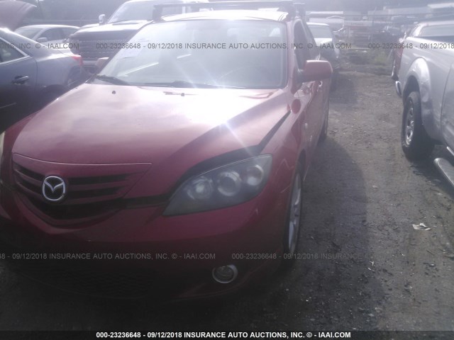 JM1BK143061431437 - 2006 MAZDA 3 HATCHBACK RED photo 2