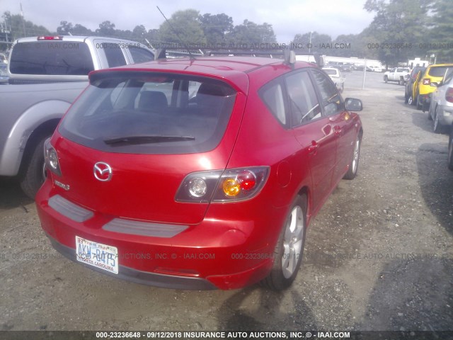JM1BK143061431437 - 2006 MAZDA 3 HATCHBACK RED photo 4