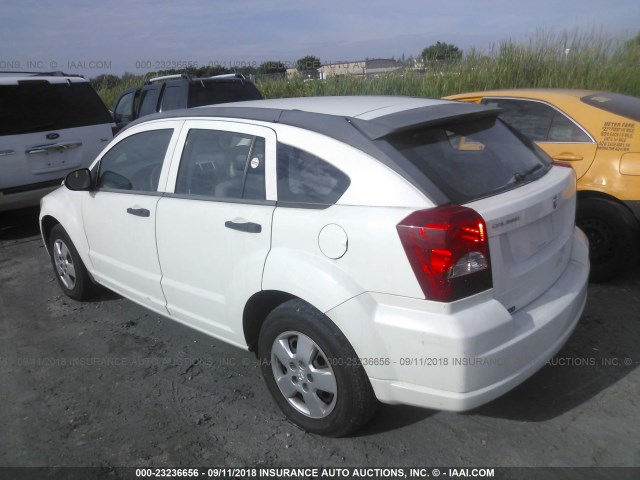 1B3HB28B97D136145 - 2007 DODGE CALIBER WHITE photo 3